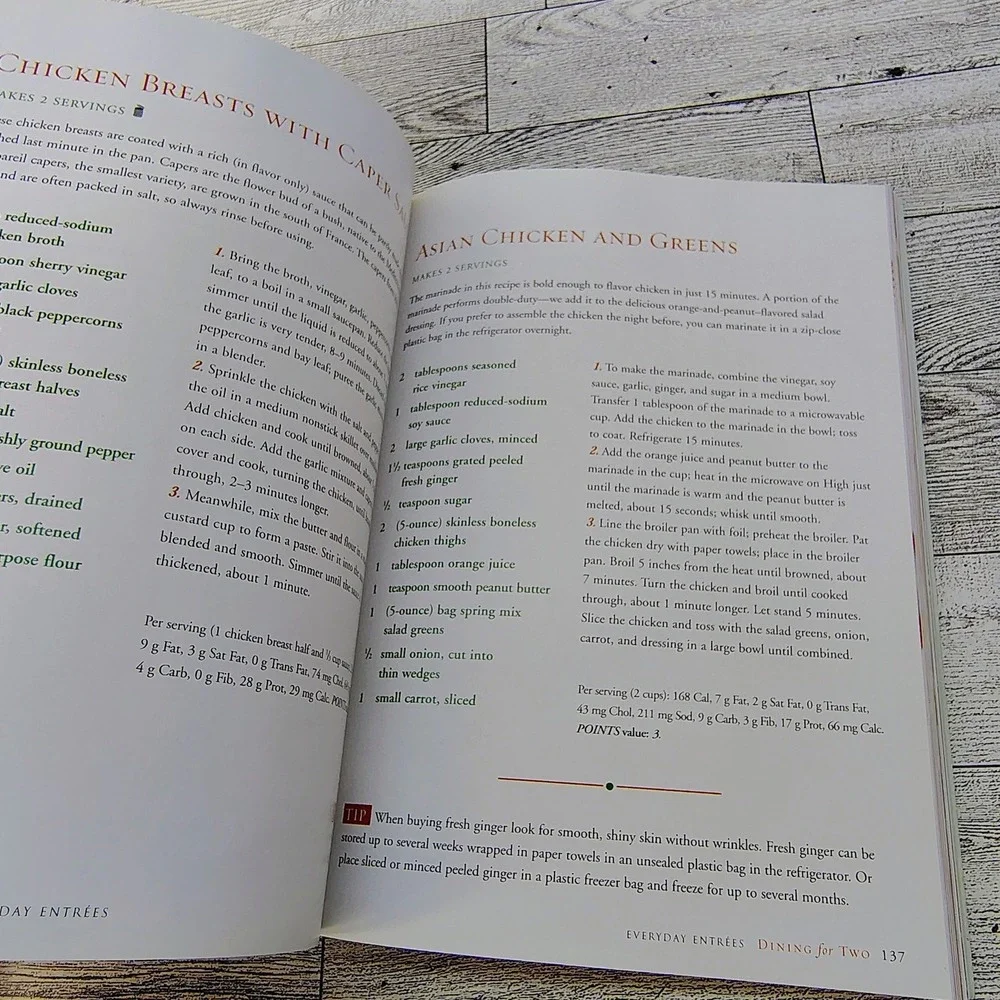 Weight Watchers Cookbooks Lot of 2 Books - Dining for Two and‎ What to Eat Now